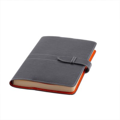 Ежедневник-портфолио недатированный HOLDER,  формат А5, серый, оранжевый-0