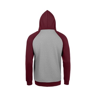 Толстовка унисекс SEATTLE 280, серый, бордовый-1