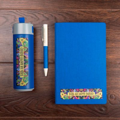 Бизнес-блокнот А5 'Provence', синий , мягкая обложка, в клетку-6