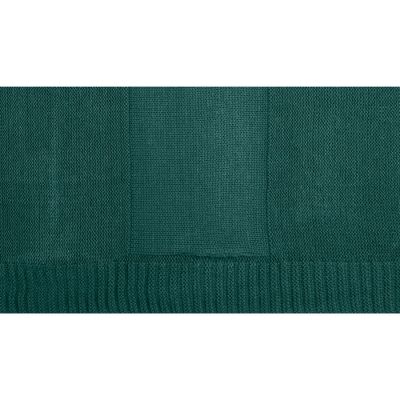 Плед ELSKER MINI, 120х170 см,  шерсть 30%, акрил 70%,, темно-зелёный-1