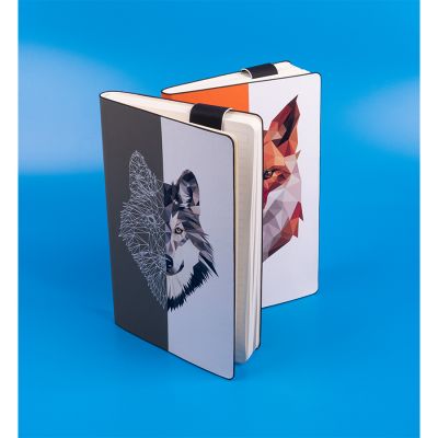 Бизнес-блокнот UNI, A5, бело-зеленый, мягкая обложка, в линейку, черное ляссе, белый, зеленый-3