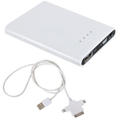 Универсальное зарядное устройство 'Recharge' (2000 mAh), белый-0