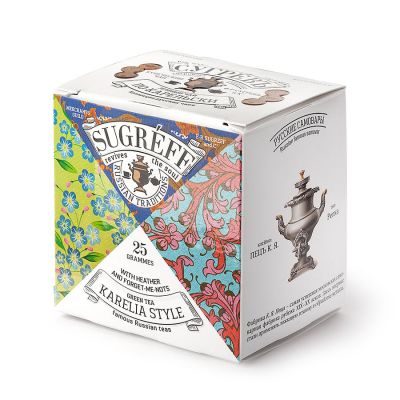 Чай зелёный СУГРЕВЪ «По‑карельски», белый, голубой-2
