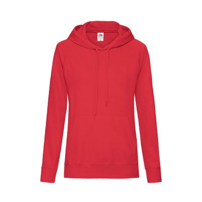 Толстовка женская без начеса LIGHTWEIGH HOODED SWEAT 240, красный-0