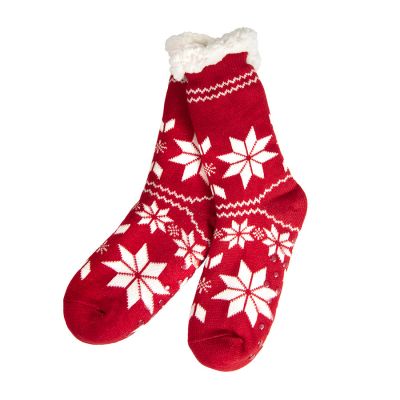Носки УЮТНЫЕ, красный, белый-0