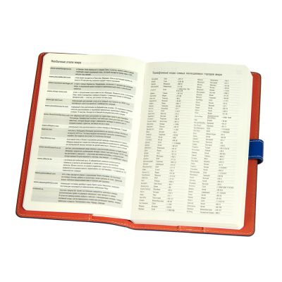 Ежедневник-портфолио недатированный HOLDER,  формат А5, синий, оранжевый-3