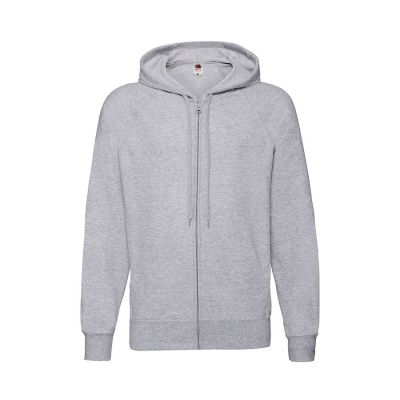 Толстовка без начеса LIGHTWEIGHT HOODED SWEAT JACKET 240, серый-0