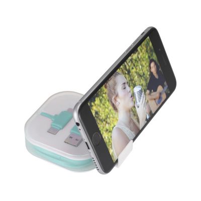 Цветной зарядный кабель, мятный-4