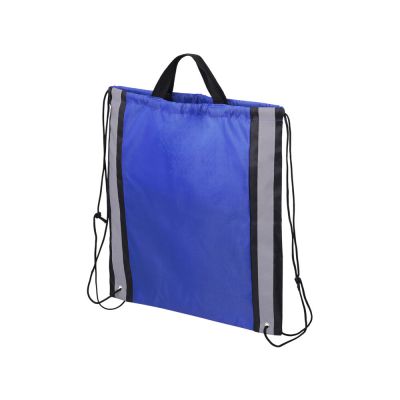 Рюкзак-мешок Savy со светоотражающими полосами по бокам, синий-0