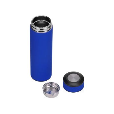 Термос Confident с покрытием soft-touch 420мл, синий-1