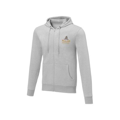 Мужская толстовка на молнии Theron, серый яркий-4