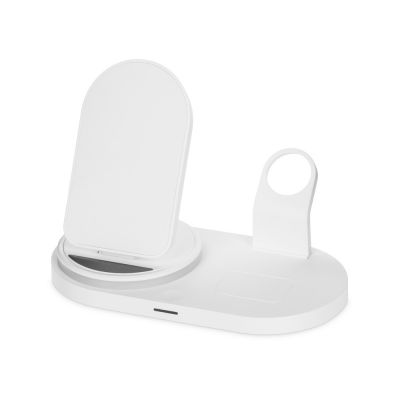 Складная зарядная станция с беспроводной зарядкой Flashport, 15 Вт, белый-0