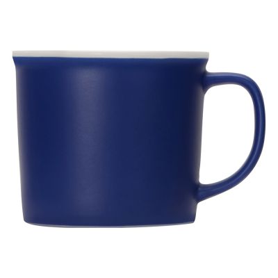 Матовая кружка Nancy 360 мл цветная снаружи, белая внутри, синий-1