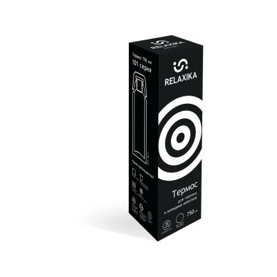 Термос Relaxika 101 (0,75 литра), черный (без лого)-10