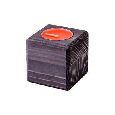 Свеча в декоративном подсвечнике, эбен, клубника-1