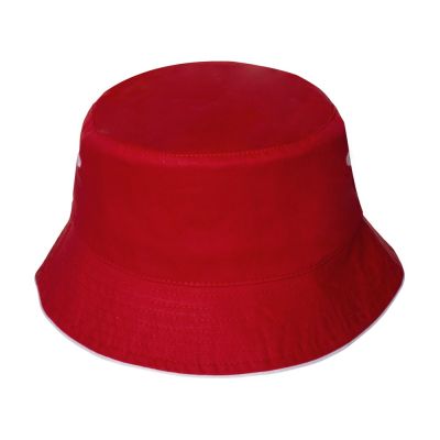 Панама с контрастной окантовкой , красный/белый-0