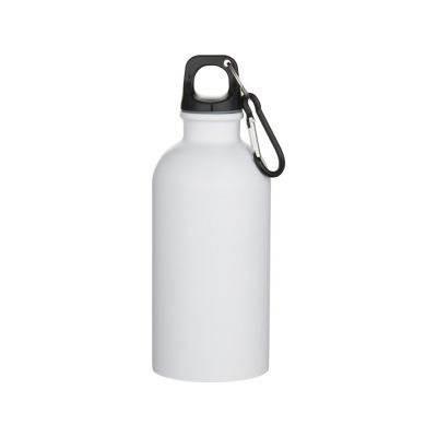 Oregon одностенная бутылка для воды с карабином, изготовленная из нержавеющей стали, сертифицированной по стандарту RCS, объемом 400 мл - Белый-1