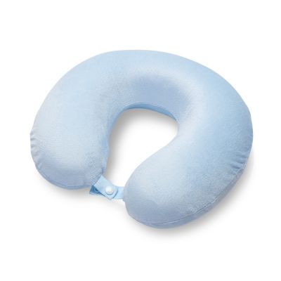 Подушка Basic из микрофибры с эффектом памяти U-shape, небесно голубой NEW-0