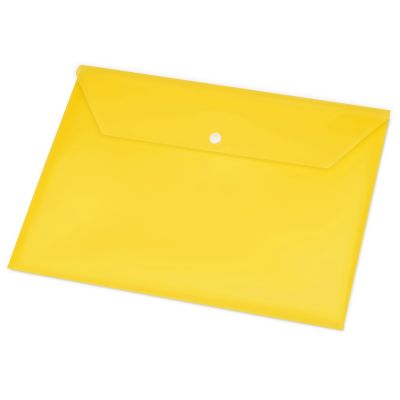 Папка-конверт А4 с кнопкой, желтый-0