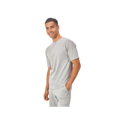 Футболка из френч терри Warsaw унисекс 220гр, серый меланж-3