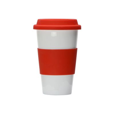 Фарфоровая кружка с двойными стенками Toronto, 300 мл, красный-2