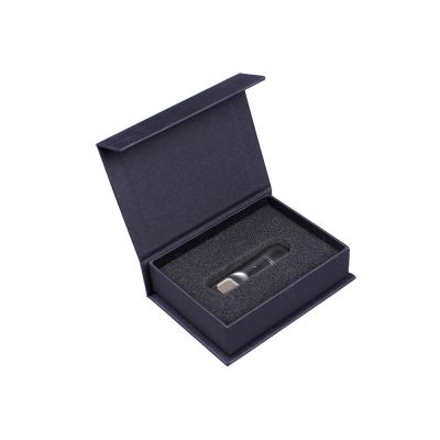 Металлическая флешка со сканером отпечатков пальцев в подарочной упаковке на 128 Гб, серебристый-5