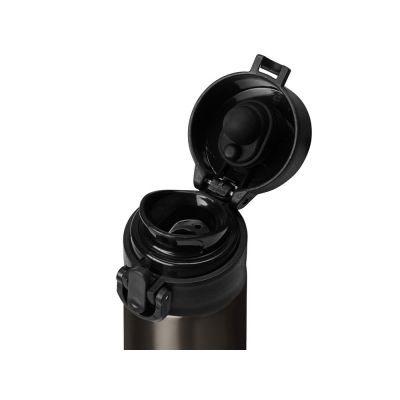 Вакуумная герметичная термокружка Inter, темно-серый, нерж. сталь-2