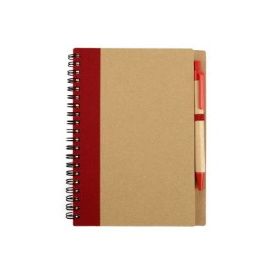 Блокнот Priestly с ручкой, красный-6