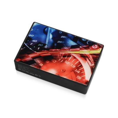 Портативная колонка Concept с полноцетной печатью, черный-9