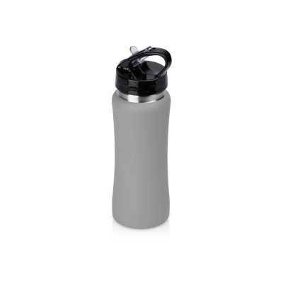 Подарочный набор с бутылкой для воды и повербанком С1, 5000 mAh, серый-4