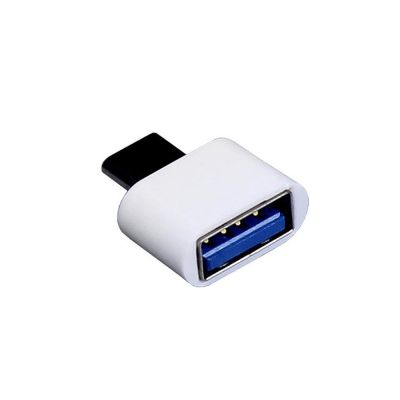 Универсальный адаптер USB Type-C папа Type-A мама, белый-2
