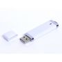 USB-флешка промо на 64 Гб прямоугольной классической формы, белый