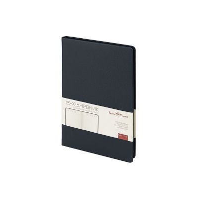 Ежедневник А5 датированный Megapolis Nappa на 2026, темно-синий navy-0