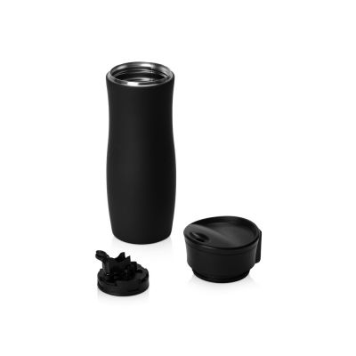 Вакуумная термокружка с кнопкой Streamline, Waterline, soft-touch, черный-2
