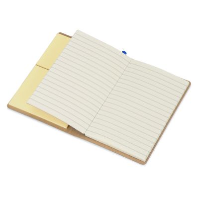 Блокнот А6 Write and stick с ручкой и набором стикеров, синий-2