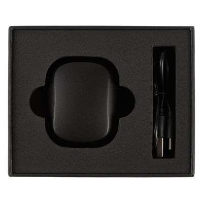 Беспроводные наушники с шумоподавлением c подсветкой лого Lites, черные-4