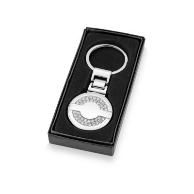 Брелок со стразами, серебристый-1