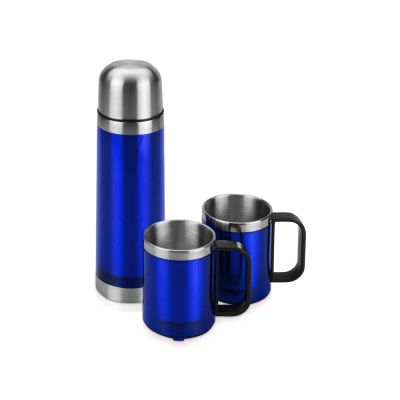 Набор Походный с чехлом: термос, 2 кружки, синий-1