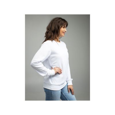 Толстовка втачной рукав. Модель 1 (Футер петлевой) (Размер 48-182, Цвет Белый)-9