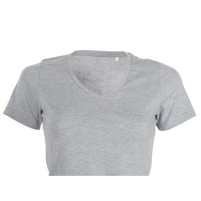 Футболка Heavy Super Club N женская с V-образным вырезом, серый меланж-9