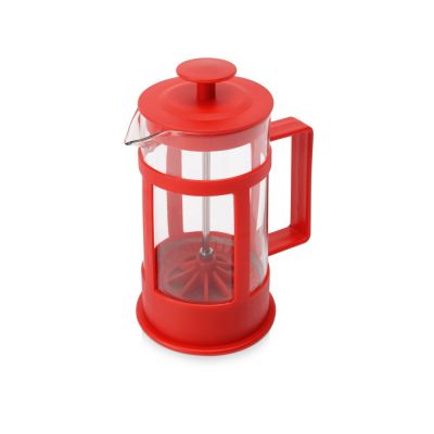 Подарочный набор с чаем, кружкой и френч-прессом Чаепитие, красный-3