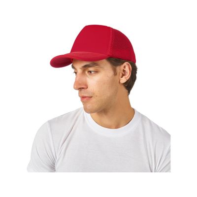 Бейсболка с сеткой Newport, красный-1