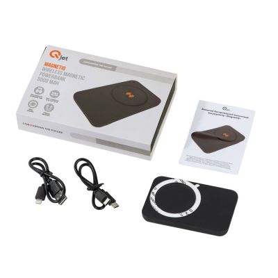 Магнитный беспроводной внешний аккумулятор MagnetIQ, 5000 mah, 10 W, серый Cool gray 7C-18