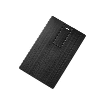 Флеш-карта USB 2.0 16 Gb в виде металлической карты Card Metal, черный-0