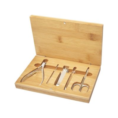 Набор из 5 предметов из бамбука для маникюра Ladia , natural-2