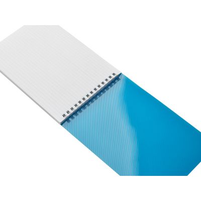 Блокнот на пружине в пластиковой обложке А5, синий-3