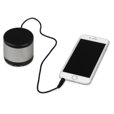 Портативная колонка Ring neon с белой подсветкой корпуса, серебристый-2