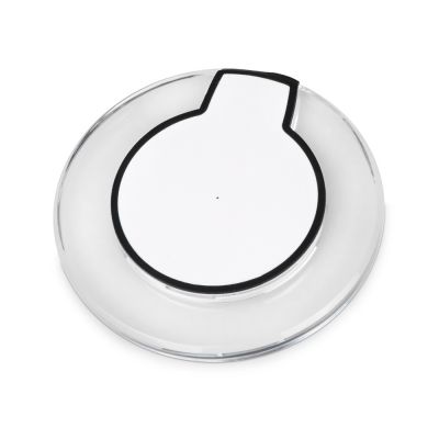 Беспроводная зарядка Pod со светодиодной подсветкой, белый-0