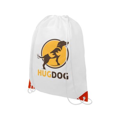 Рюкзак со шнурком Oriole, имеет цветные края, оранжевый-4