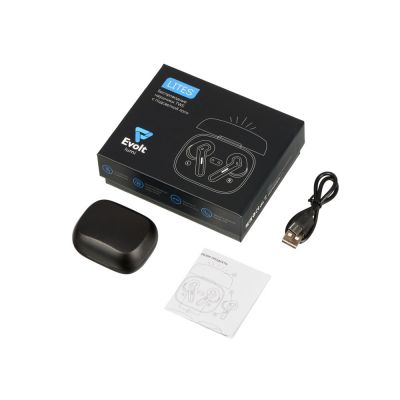 Беспроводные наушники с шумоподавлением c подсветкой лого Lites, черные-5